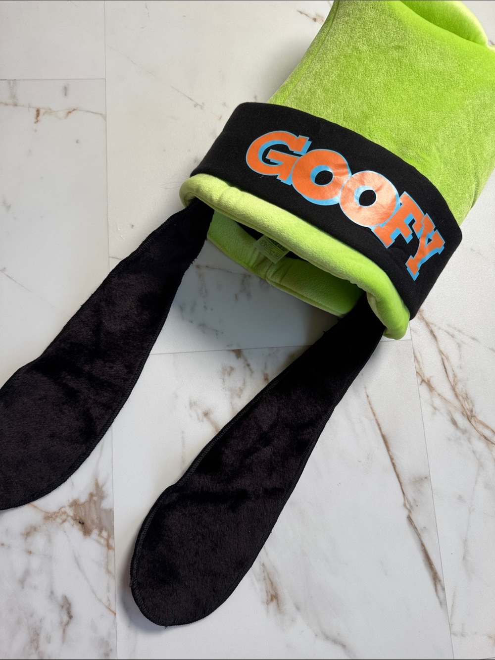 Disney Parks Green Velvet Goofy Hat With Floppy Ears Adult One Size Cosplay